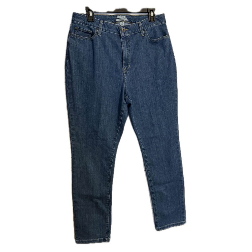 L.L.Bean Jeans Women's 14 Classic Fit Blue Stretch Straight Leg